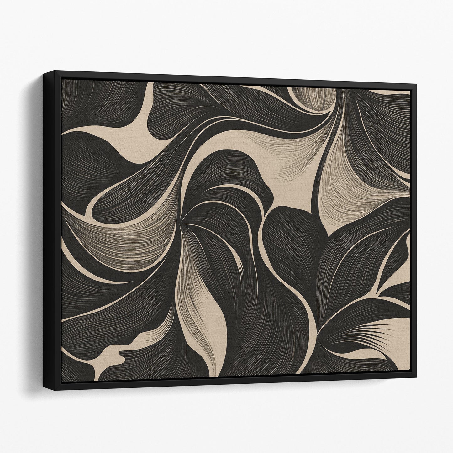 Abstract Lines Black And White