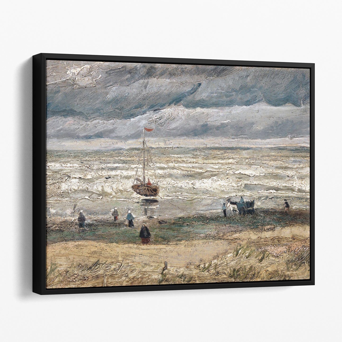 Beach at Scheveningen in Stormy Weather (1882) by Van Gogh