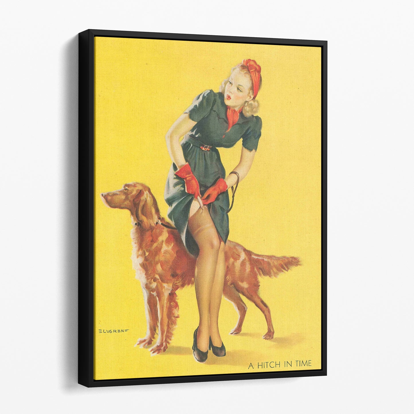 A Hitch in Time - Elvgren Pin up Girl