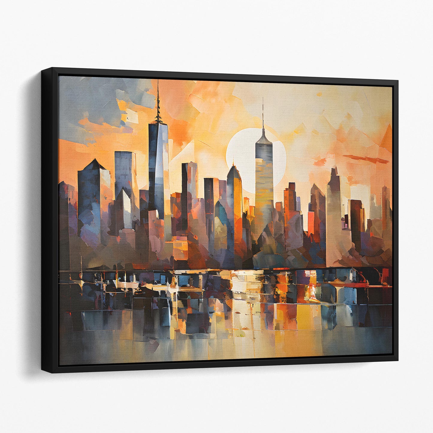 Cubism Style Manhattan Skyline