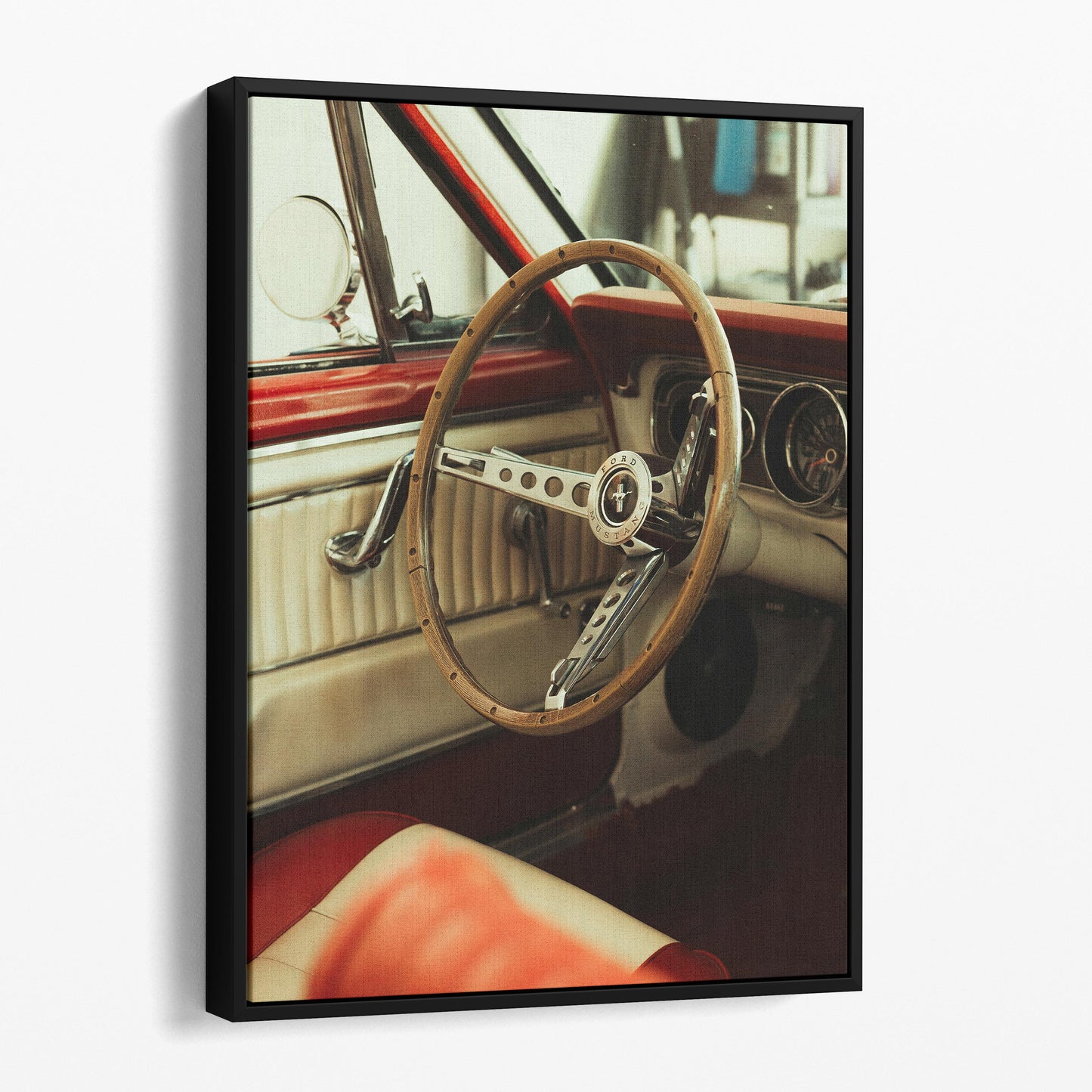 Vintage Ford Mustang Red Interior