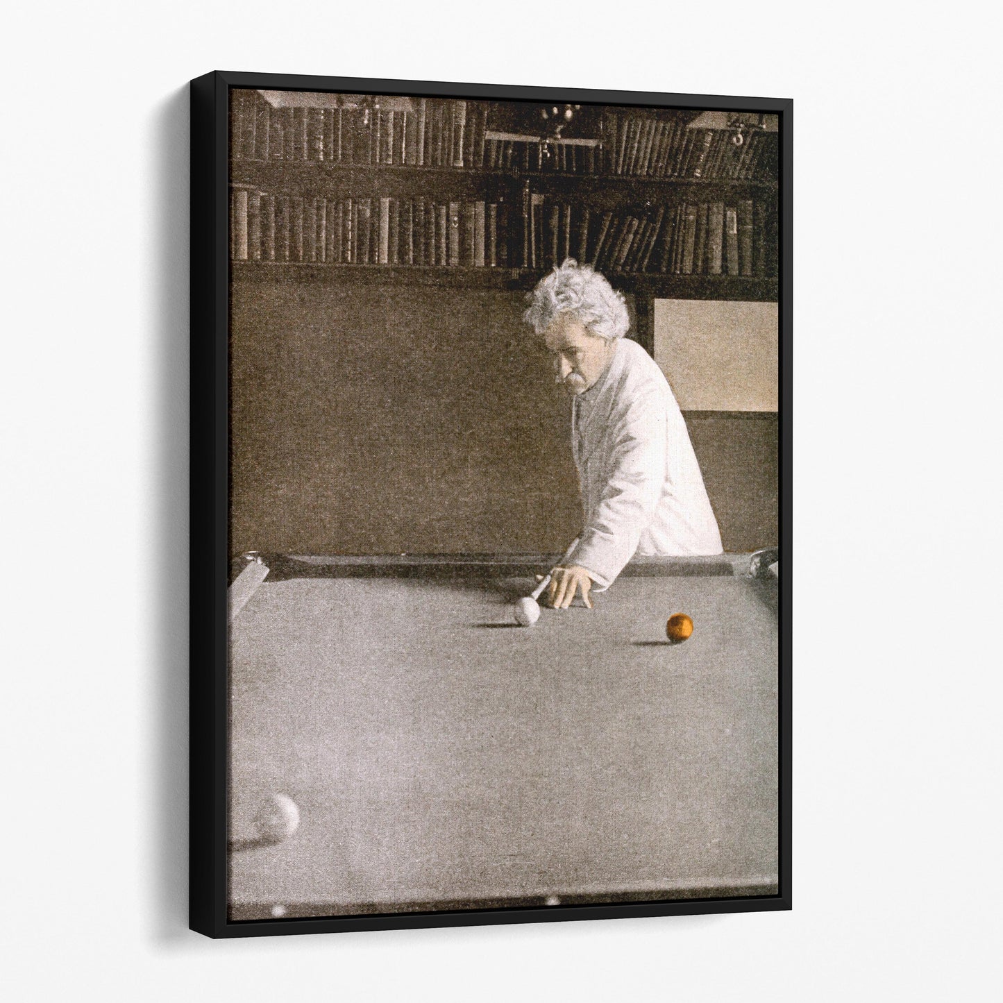 Mark Twain Playing Billiards Pool 1908