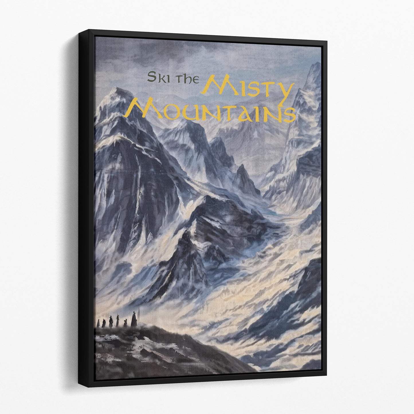Vintage Misty Mountains Travel Poster