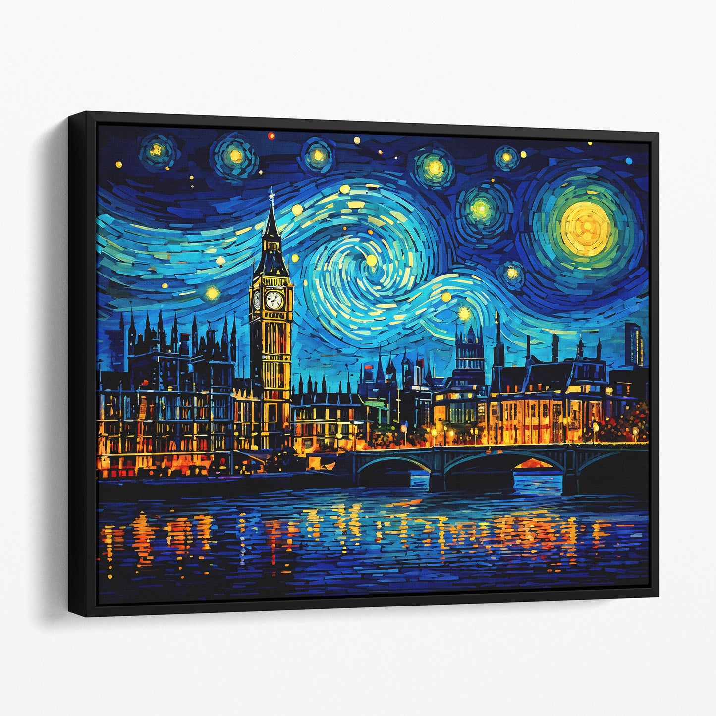 London Skyline as Van Gogh Starry Night