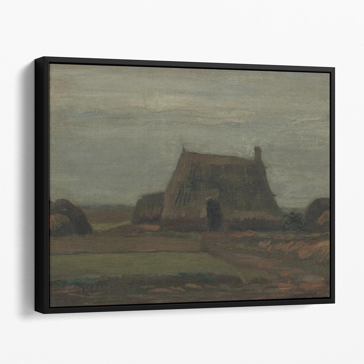 Farm with Stacks of Peat (1883) by Van Gogh