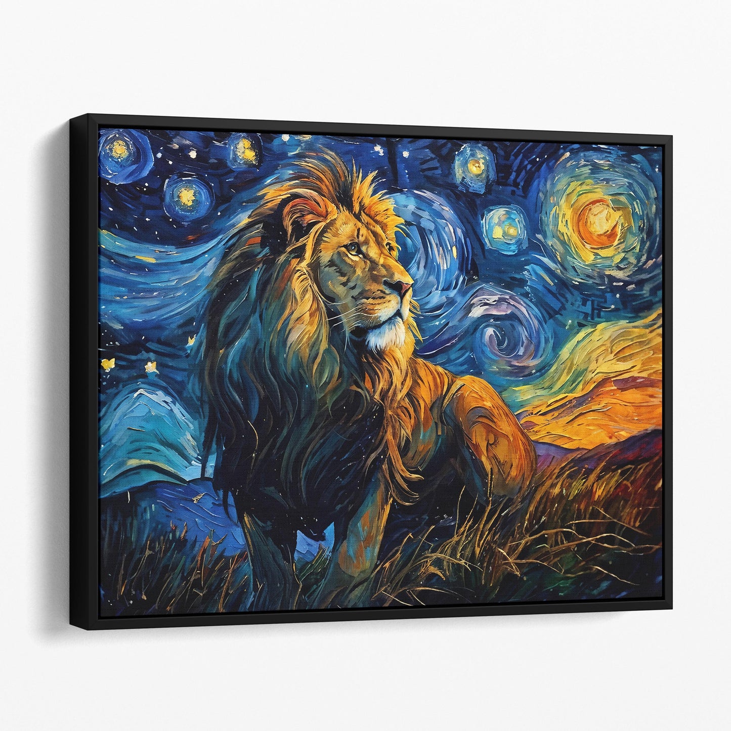 Lion Under a Starry Night Van Gogh