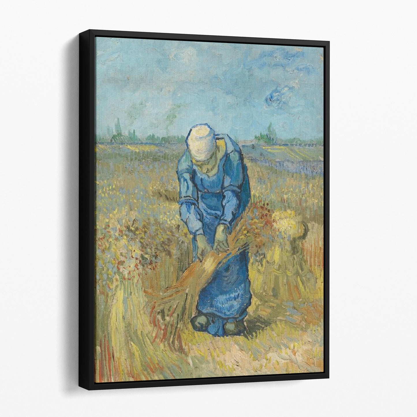 Peasant Woman Binding Sheaves (1889) by Van Gogh