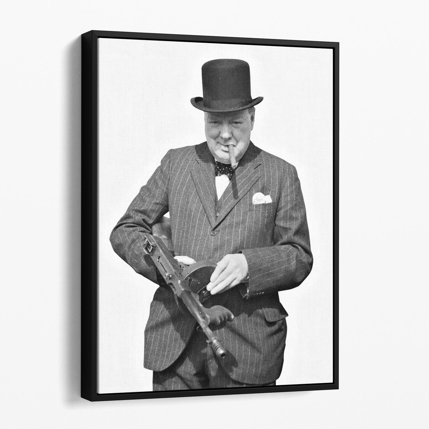 Winston Churchill Tommy Machine Gun