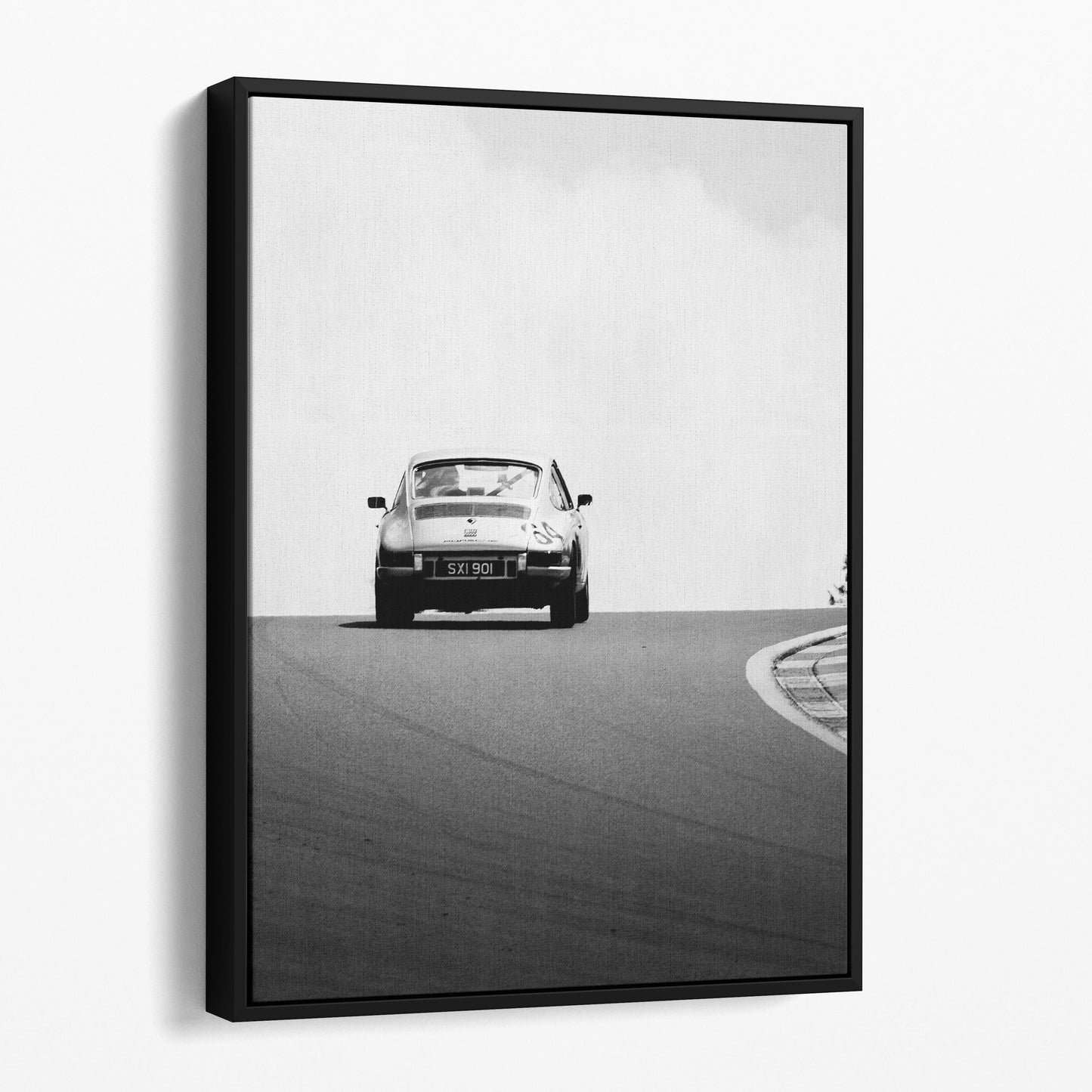 Vintage Porsche 911 On Race Track