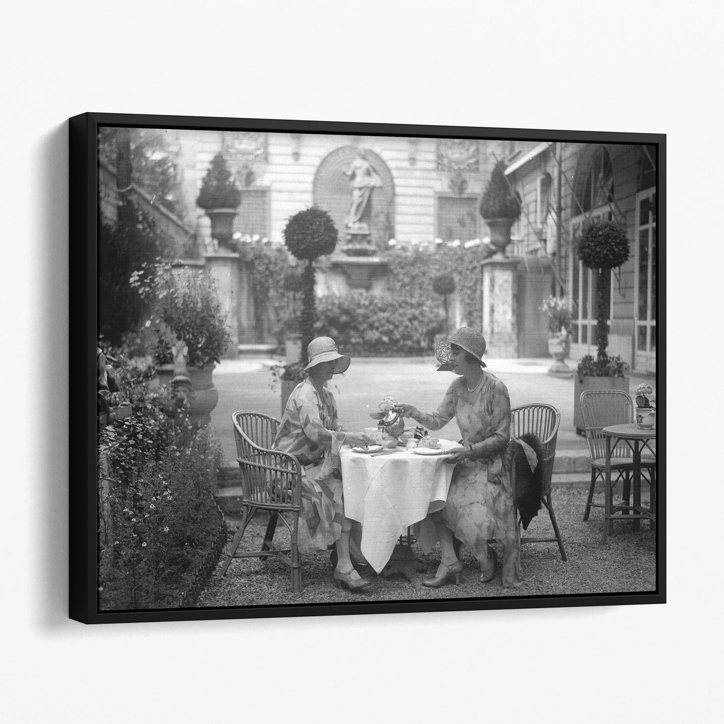 Ladies Drinking Tea in the Garden of the Ritz Paris