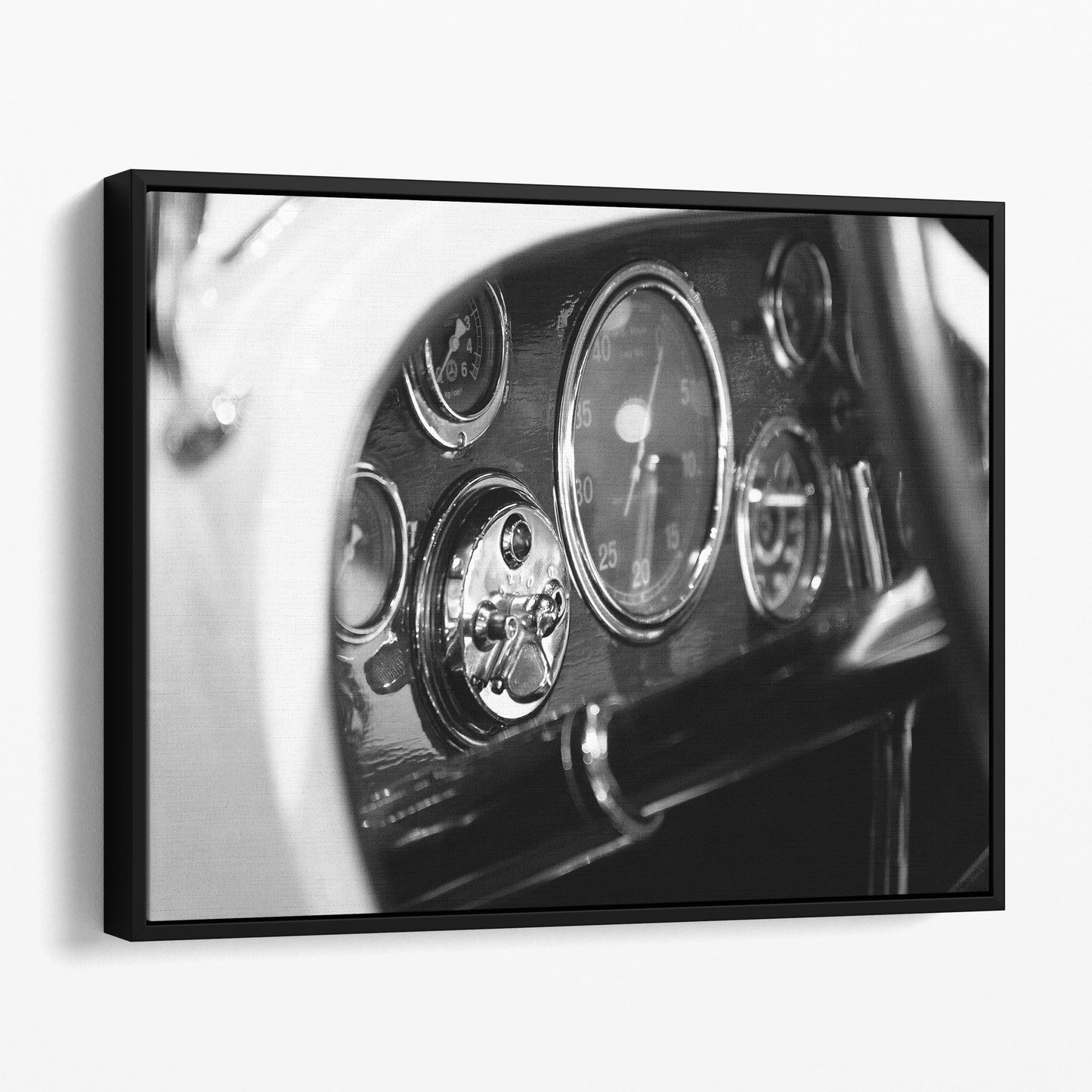 Vintage Dashboard in Black & White