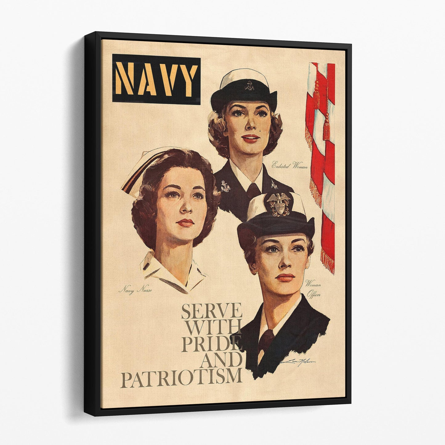 US Navy Serve With Pride - Vintage Women's Recruiting Poster