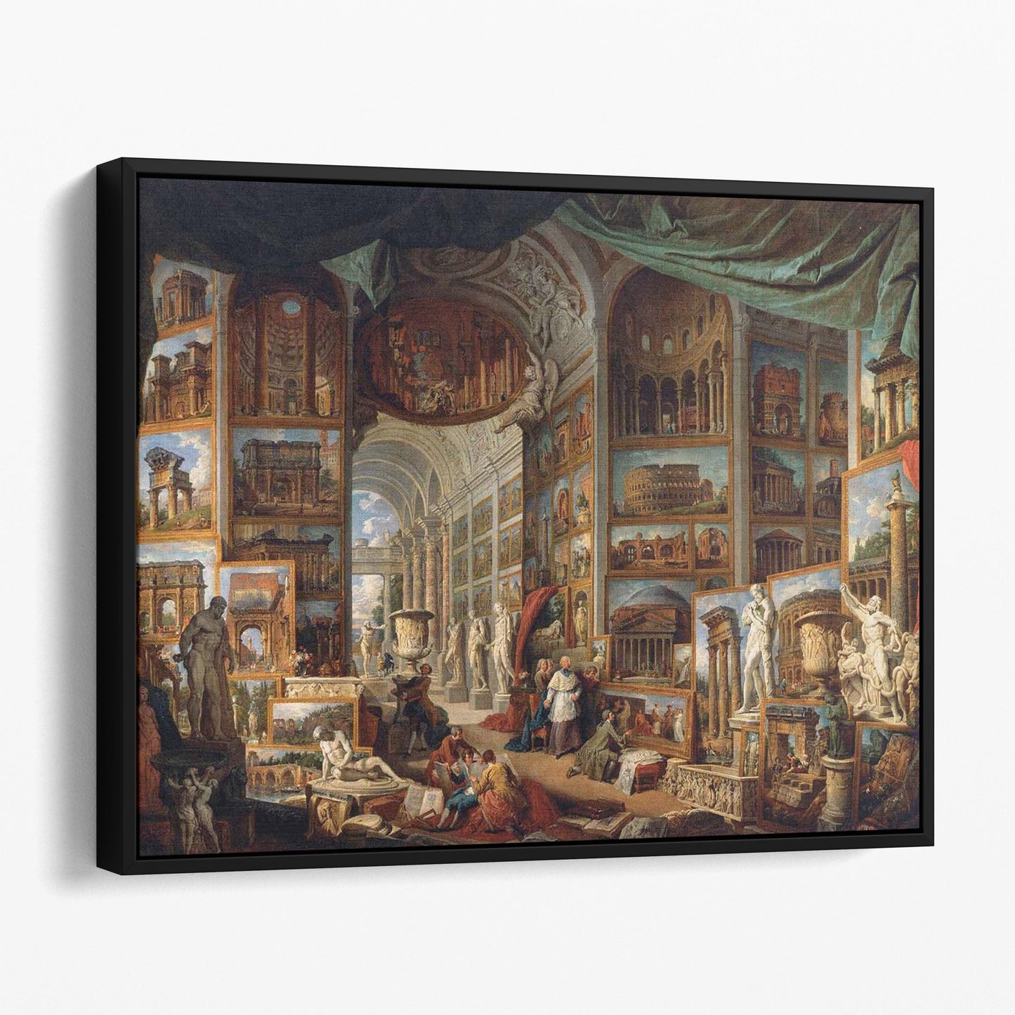 Picture Gallery with Views of Modern Rome (1758) by Giovanni Paolo Panini