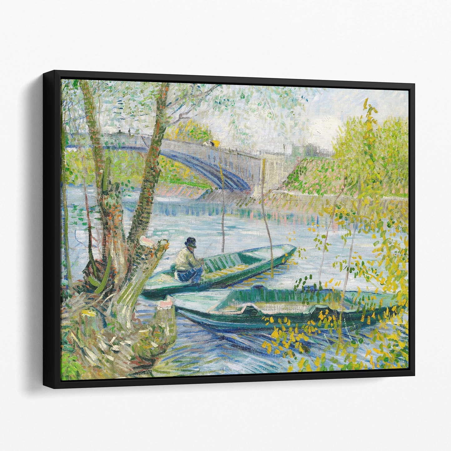 Fishing in Spring, the Pont de Clichy (Asnières) (1887) by Van Gogh.