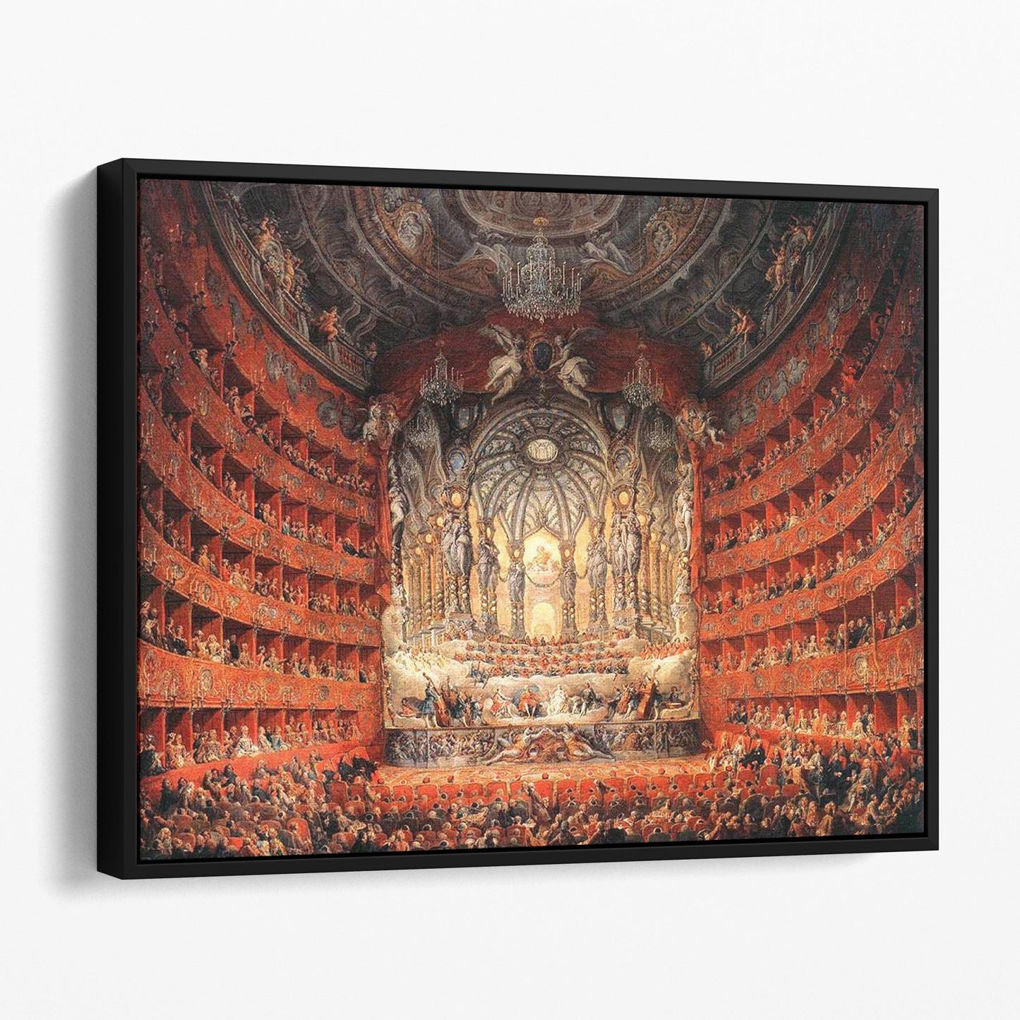 Musical Feast Given by the Cardinal de La Rochefoucauld in the Teatro Argentina in Rome (1735) by Giovanni Paolo Panini