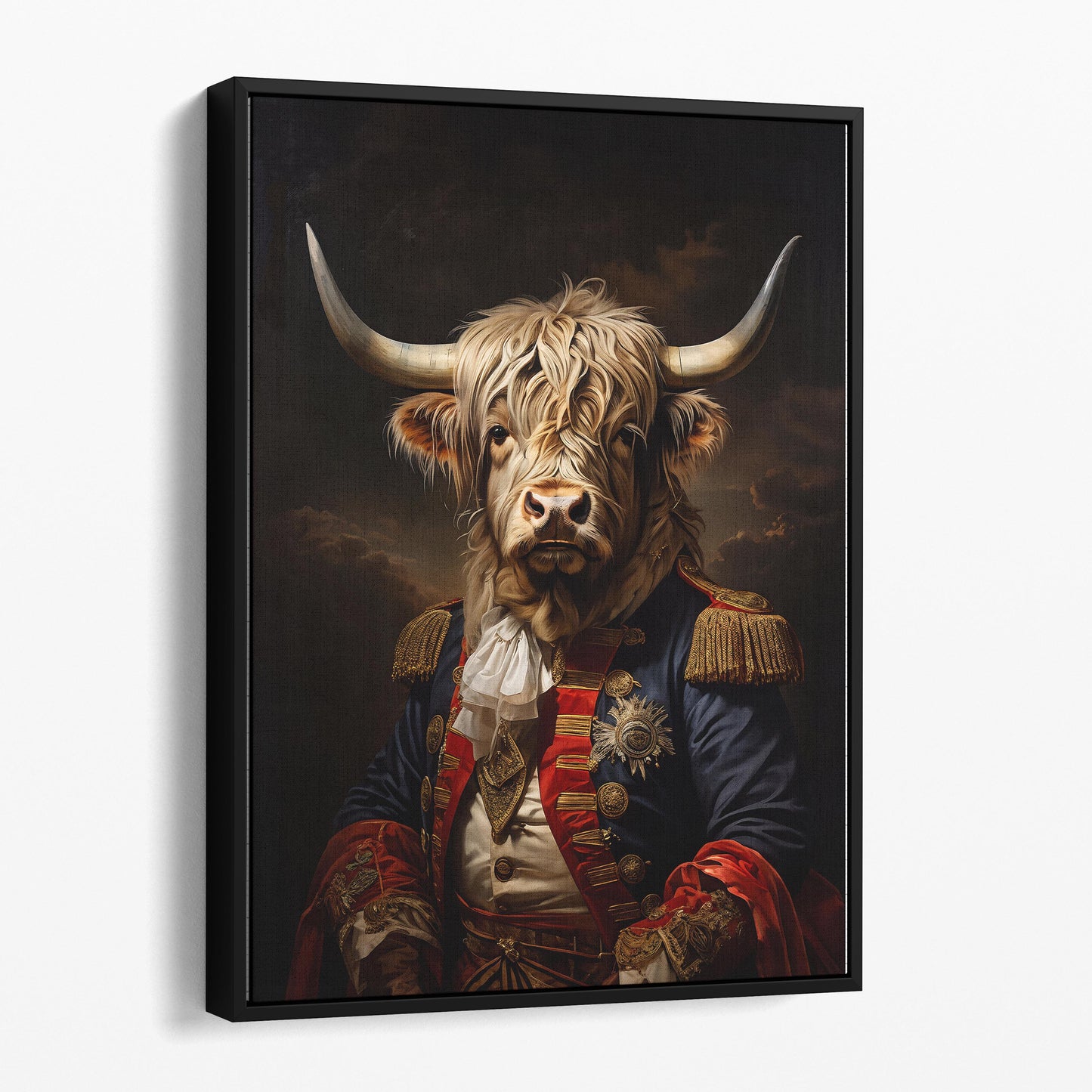 Highland Cow Aristocrat Portrait