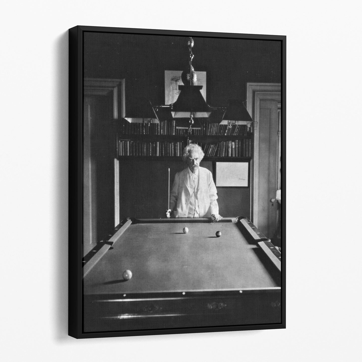 Mark Twain Playing Billiards Pool