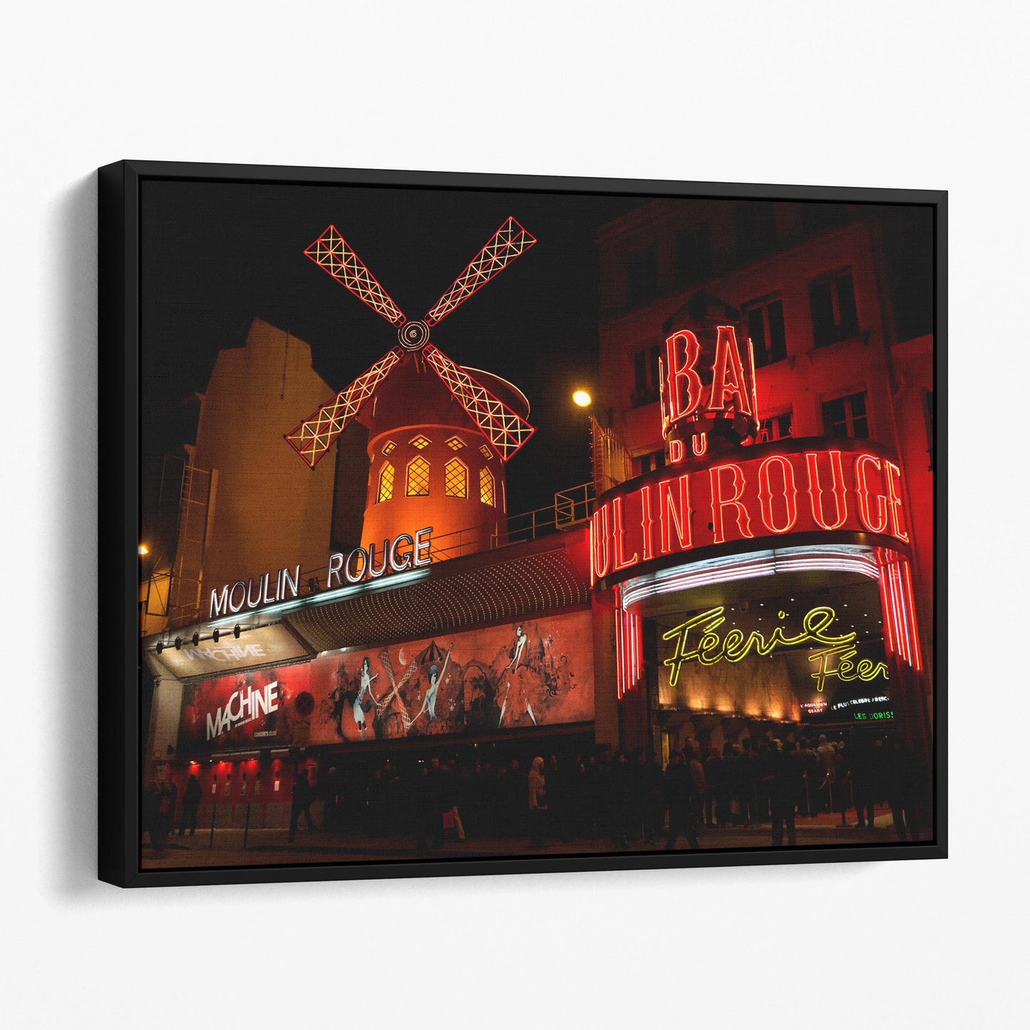 Moulin Rouge Lit up at Night