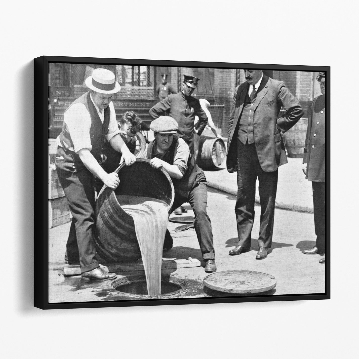 Dumping Beer Out Prohibition 1920s 1930s
