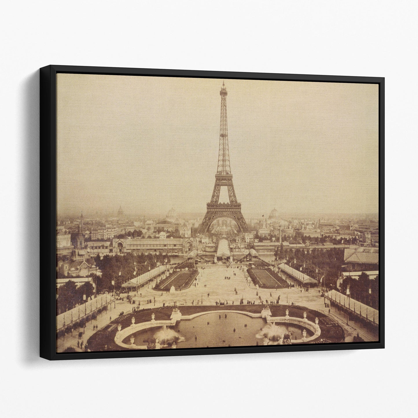 Eiffel Tower and Champ de Mars seen from Trocadéro Palace 1889