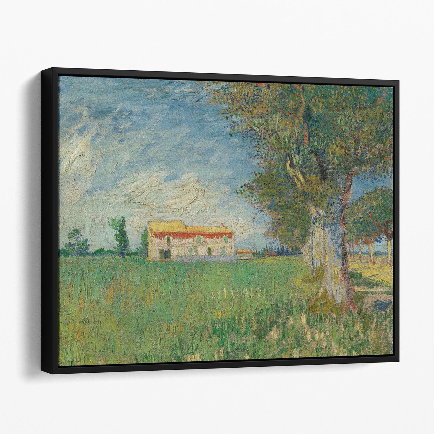Farmhouse in a Wheatfield (1888) by Van Gogh