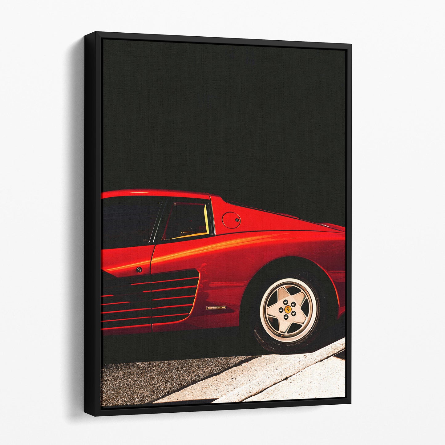 Red Ferrari Testarossa Side View