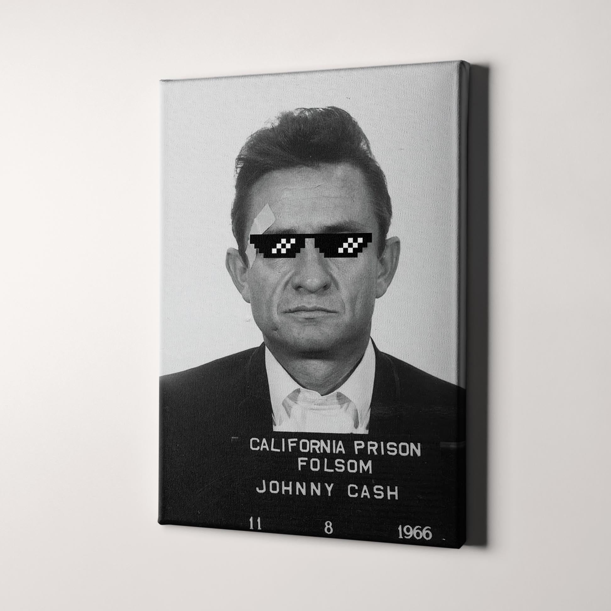 thug life goggles Johnny Cash Mugshot Thug Life Sunglasses Canvas Wall Art Prints – Big Canvas Art Prints