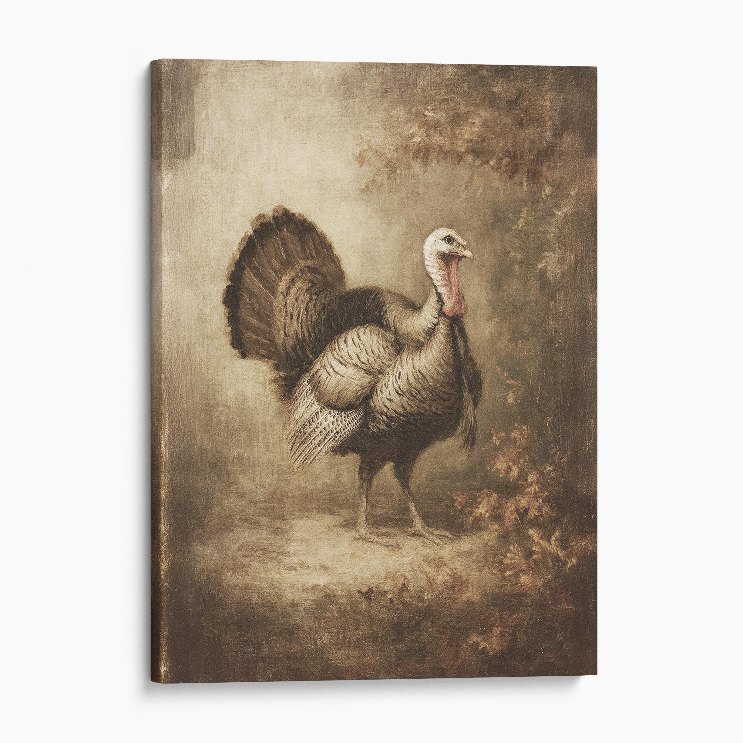 Vintage Thanksgiving Turkey Canvas Wall Art Prints – Big Canvas Art Prints