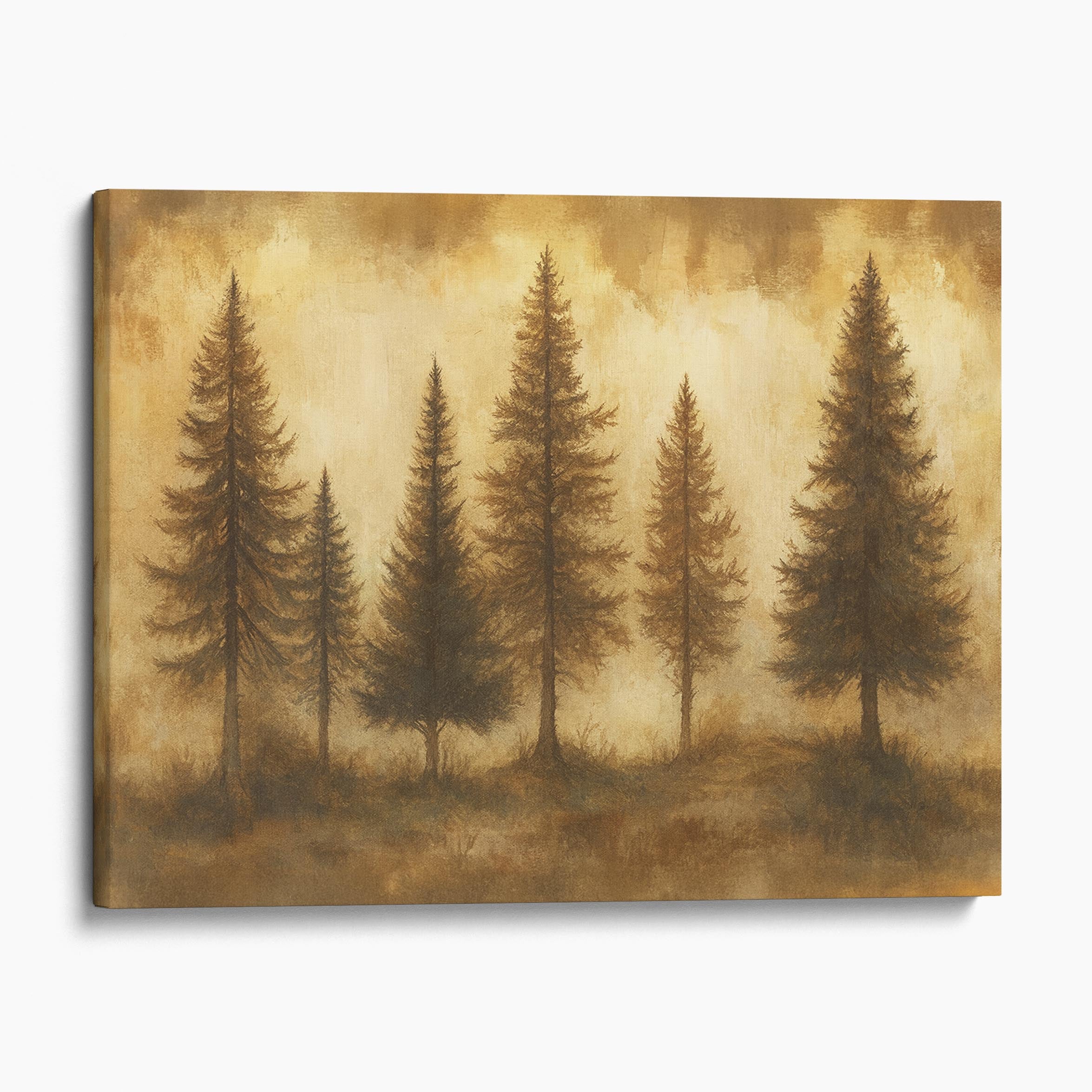 Rustic Pine Tree Forest Canvas Wall Art Prints – Big Canvas Art Prints