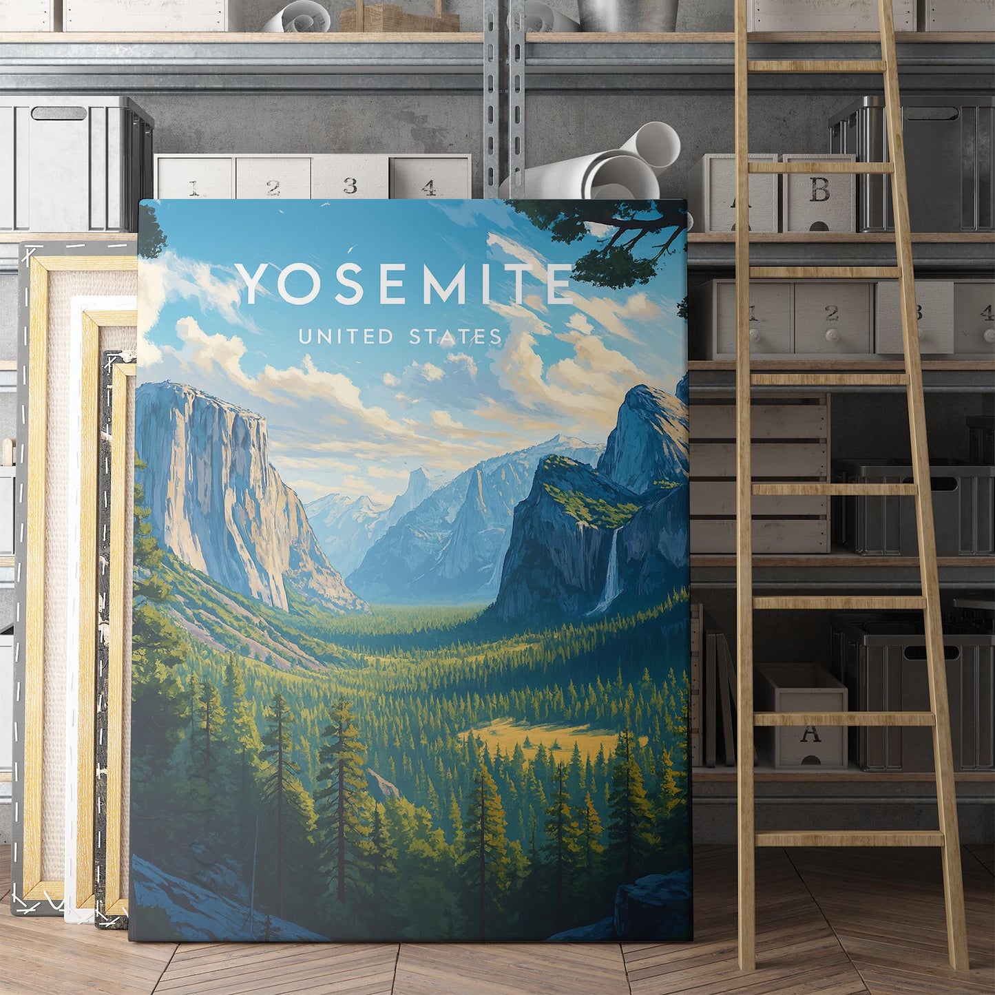 Yosemite California Vintage Travel Poster