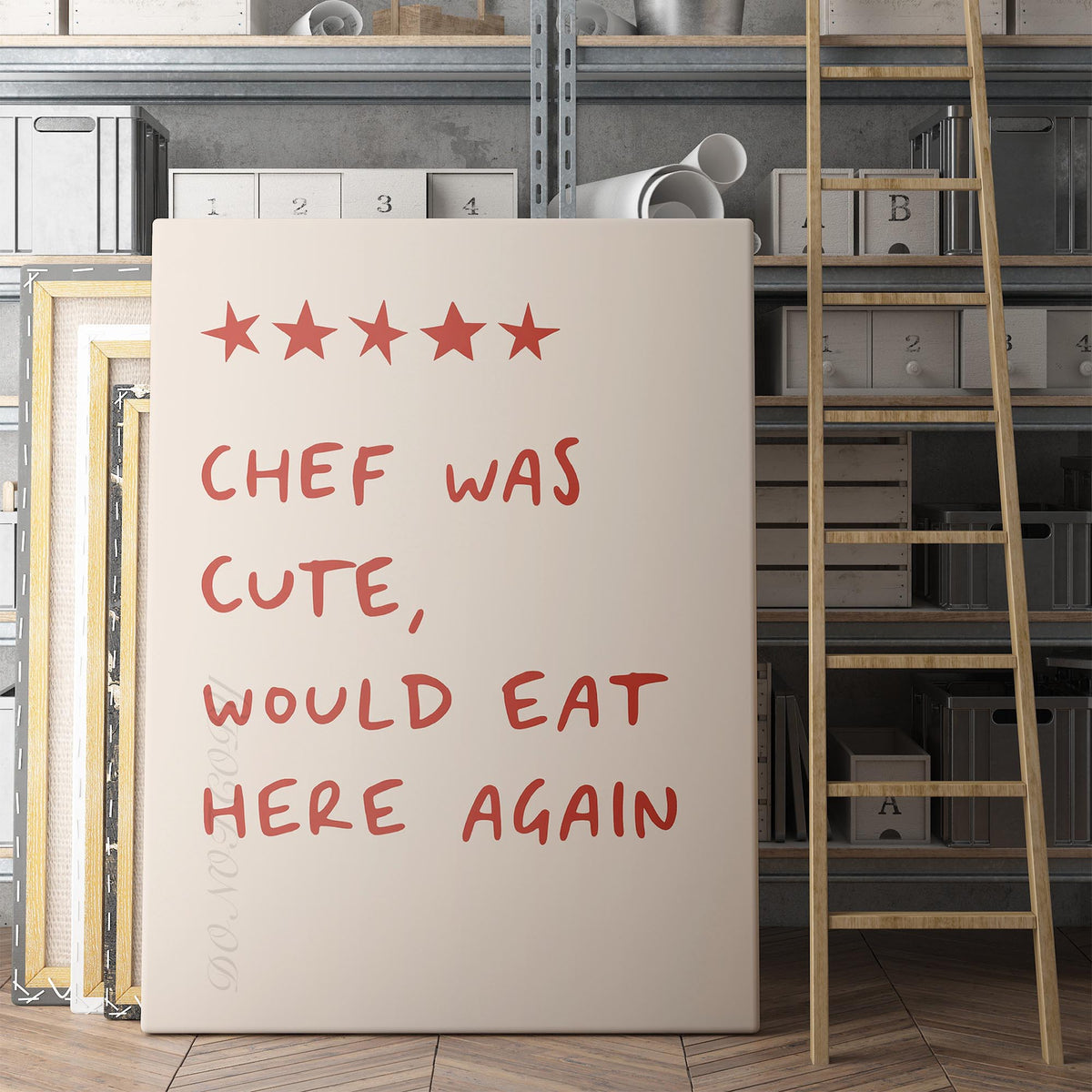 Chef Was Cute Would Eat Here Again Kitchen Wall Sign