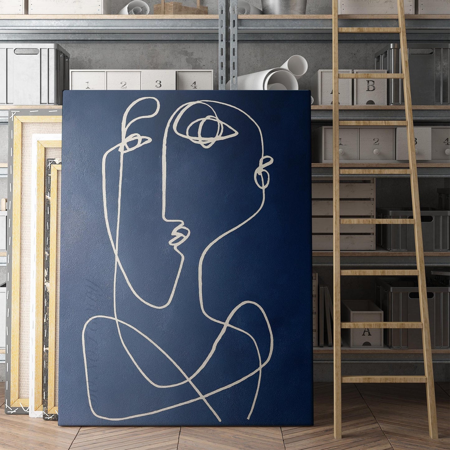 Woman Picasso Style Line Art