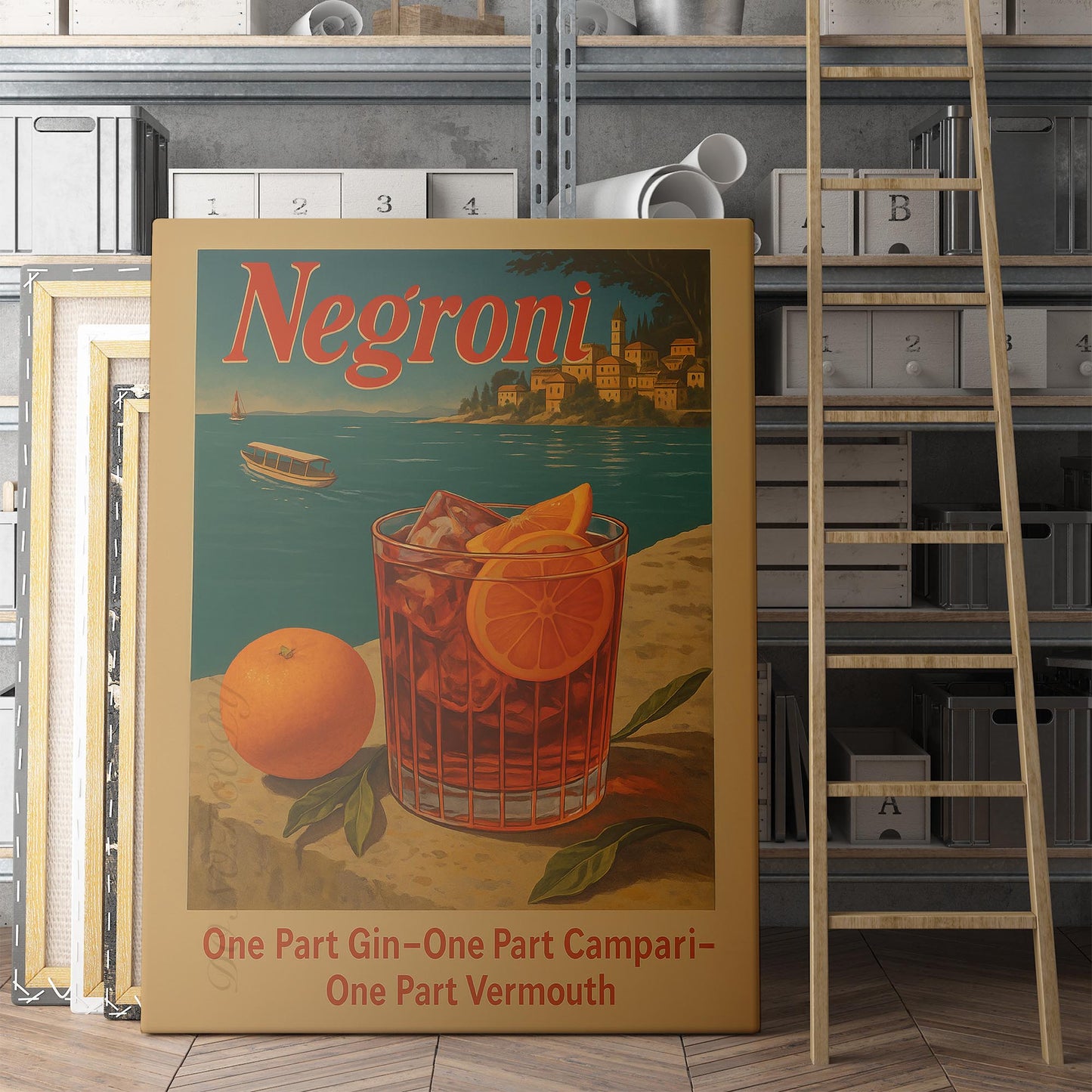Negroni Vintage Drinking Poster