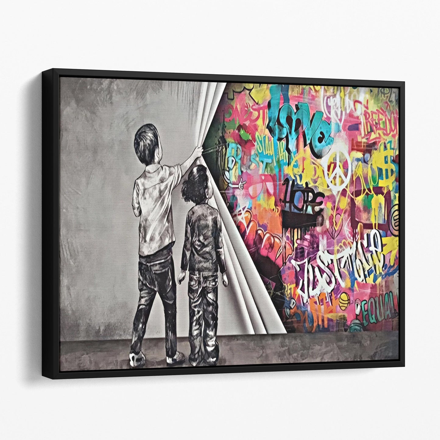 Behind The Curtain Banksy