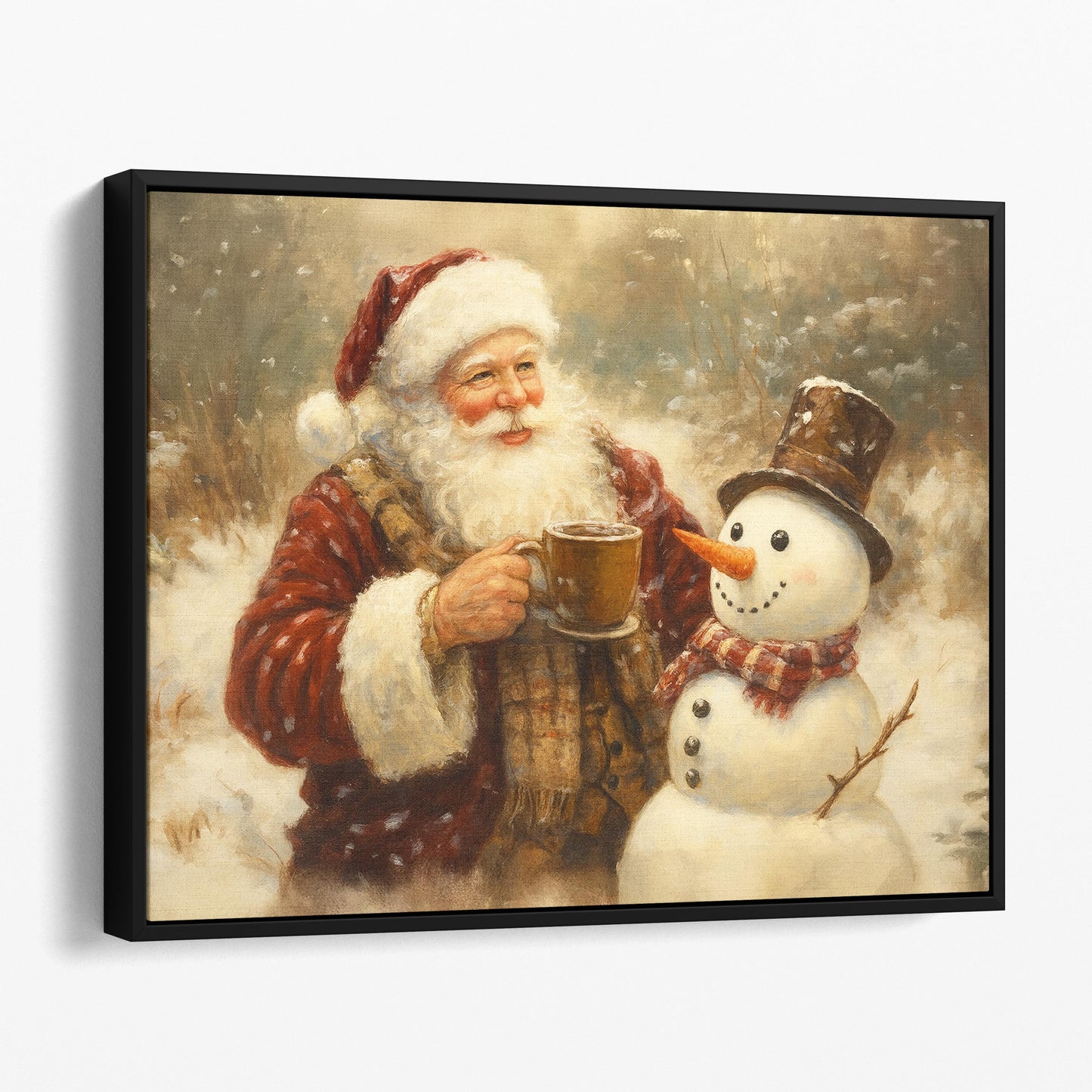 Santa Claus With Snowman