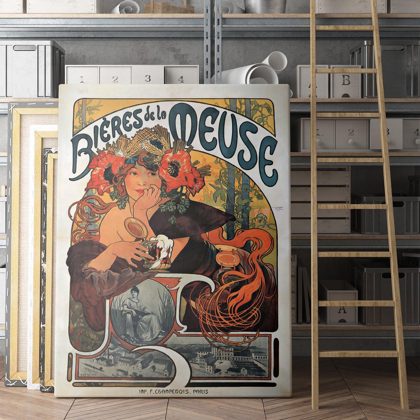 Bières de la Meuse 1897 by Alphonse Mucha