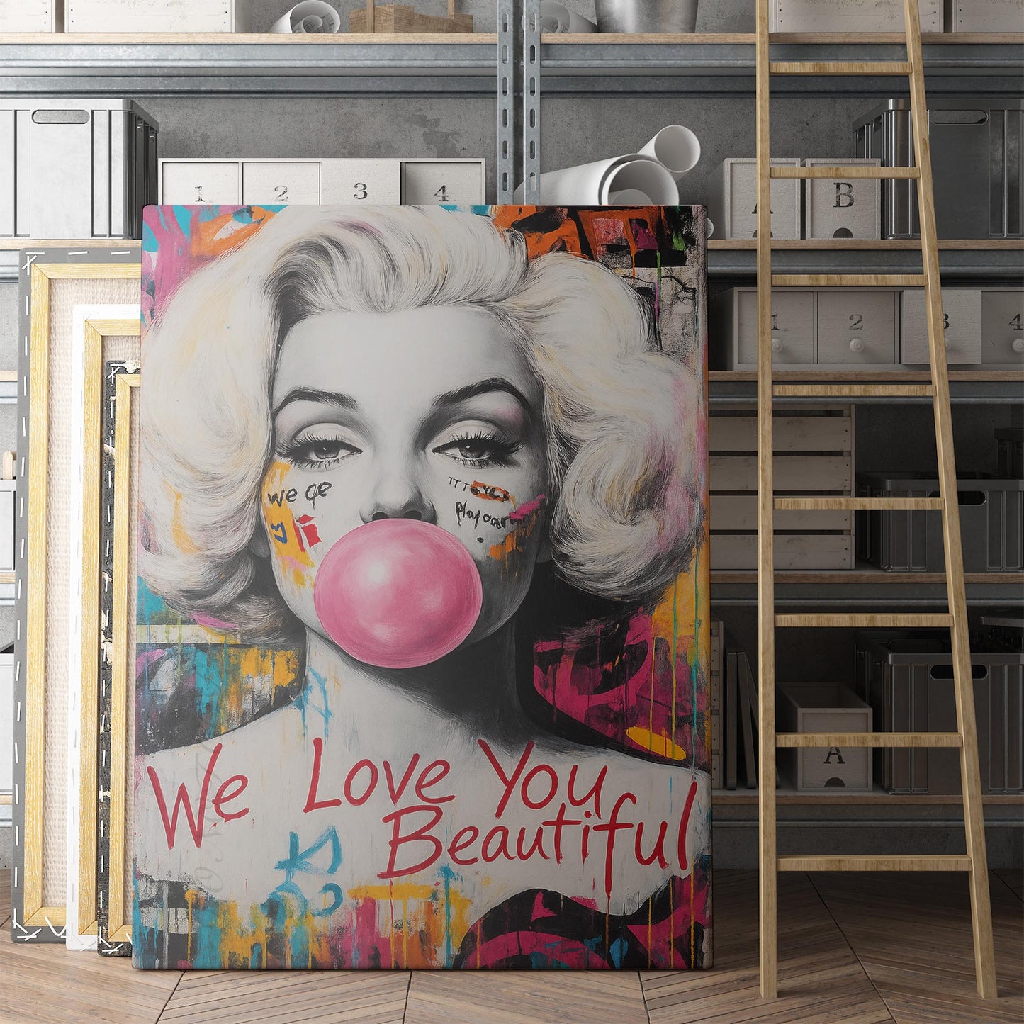 Marilyn Bubble Gum Girl - We Love You Beautiful