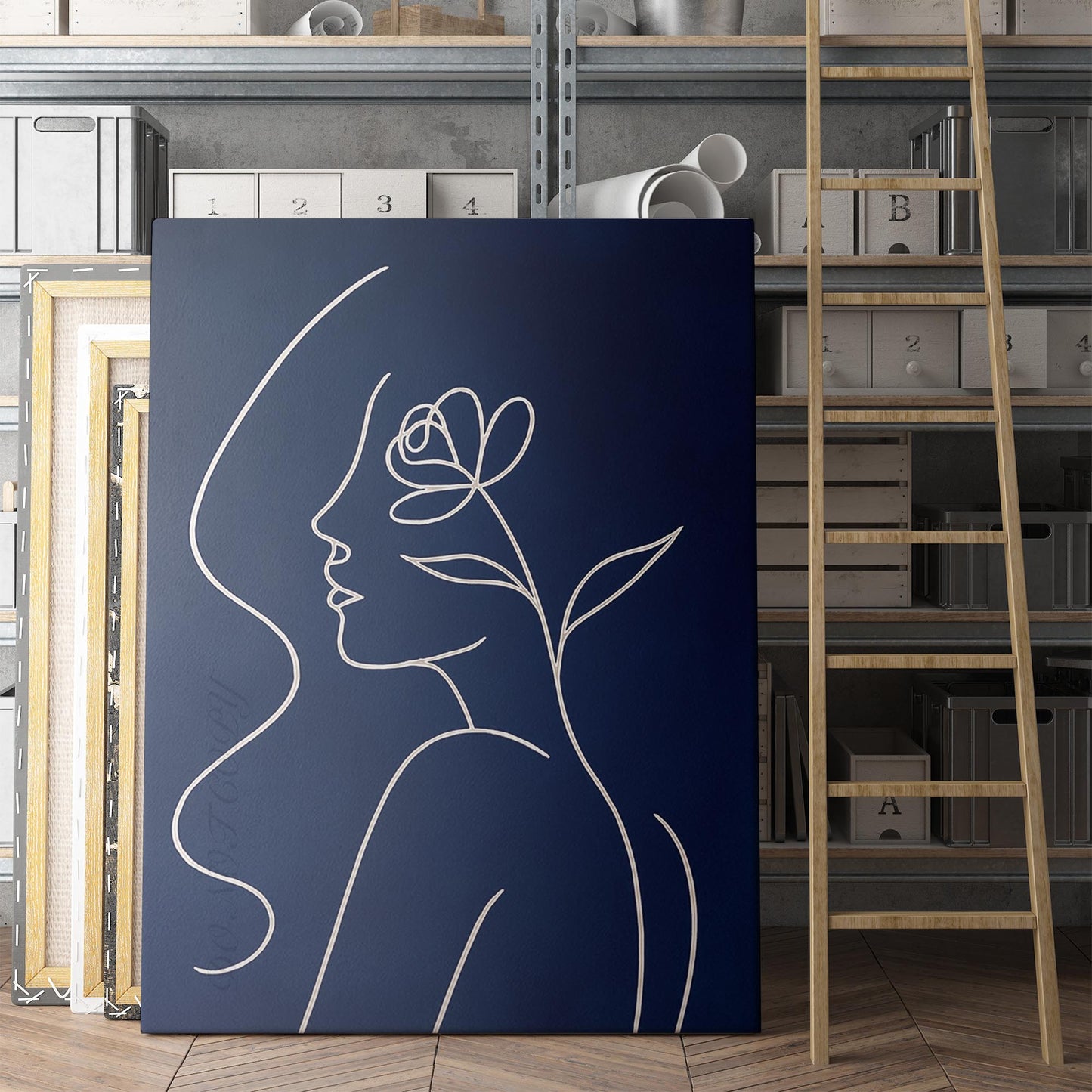 Face of a Woman - Picasso Style Line Art