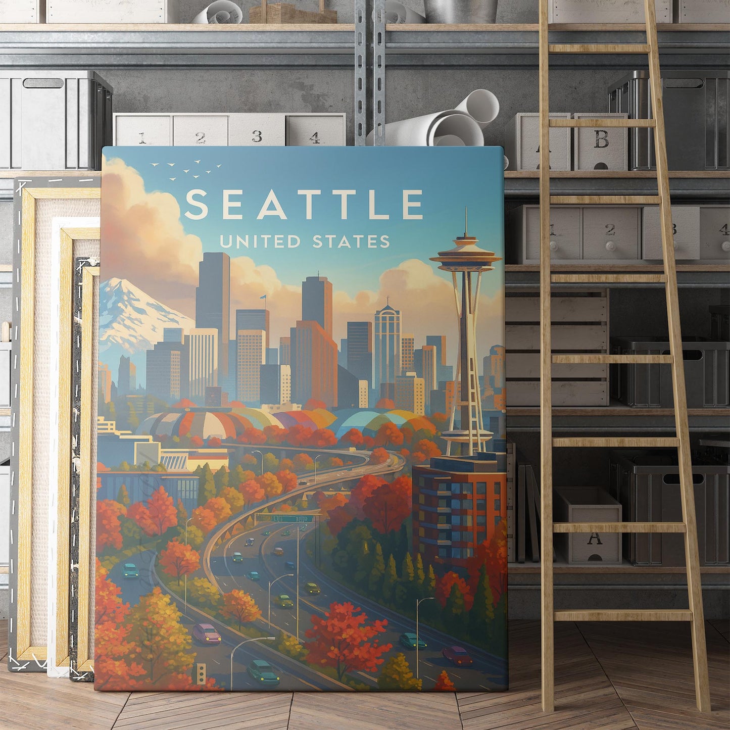 Seattle Vintage Travel Poster