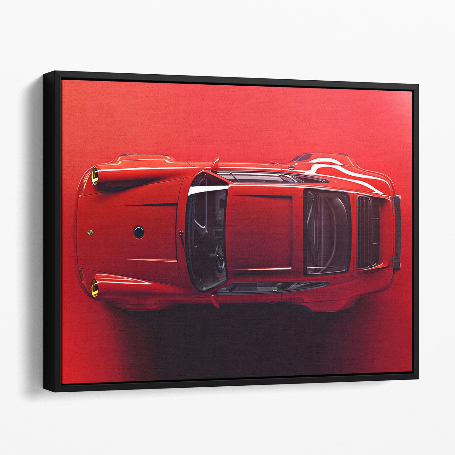 Red Porsche Top View