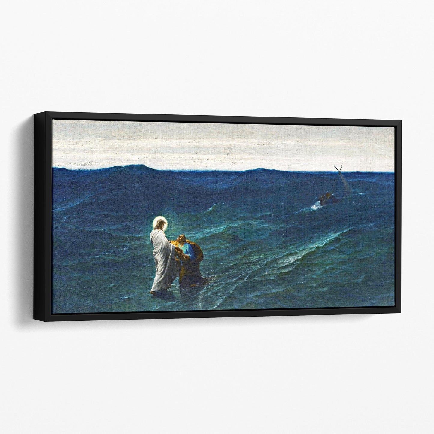 Jesus And Peter On The Water by Gustave Brion