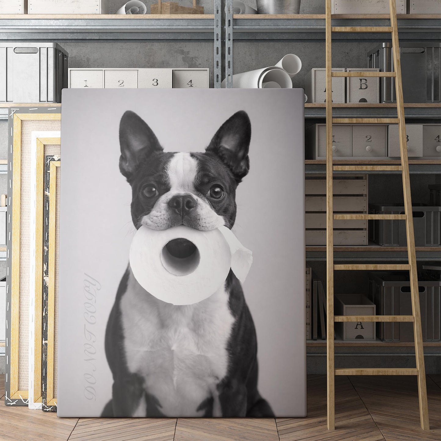 Boston Terrier Dog Toilet Paper