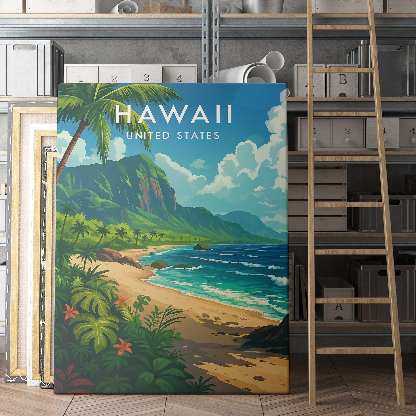 Hawaii Vintage Travel Poster