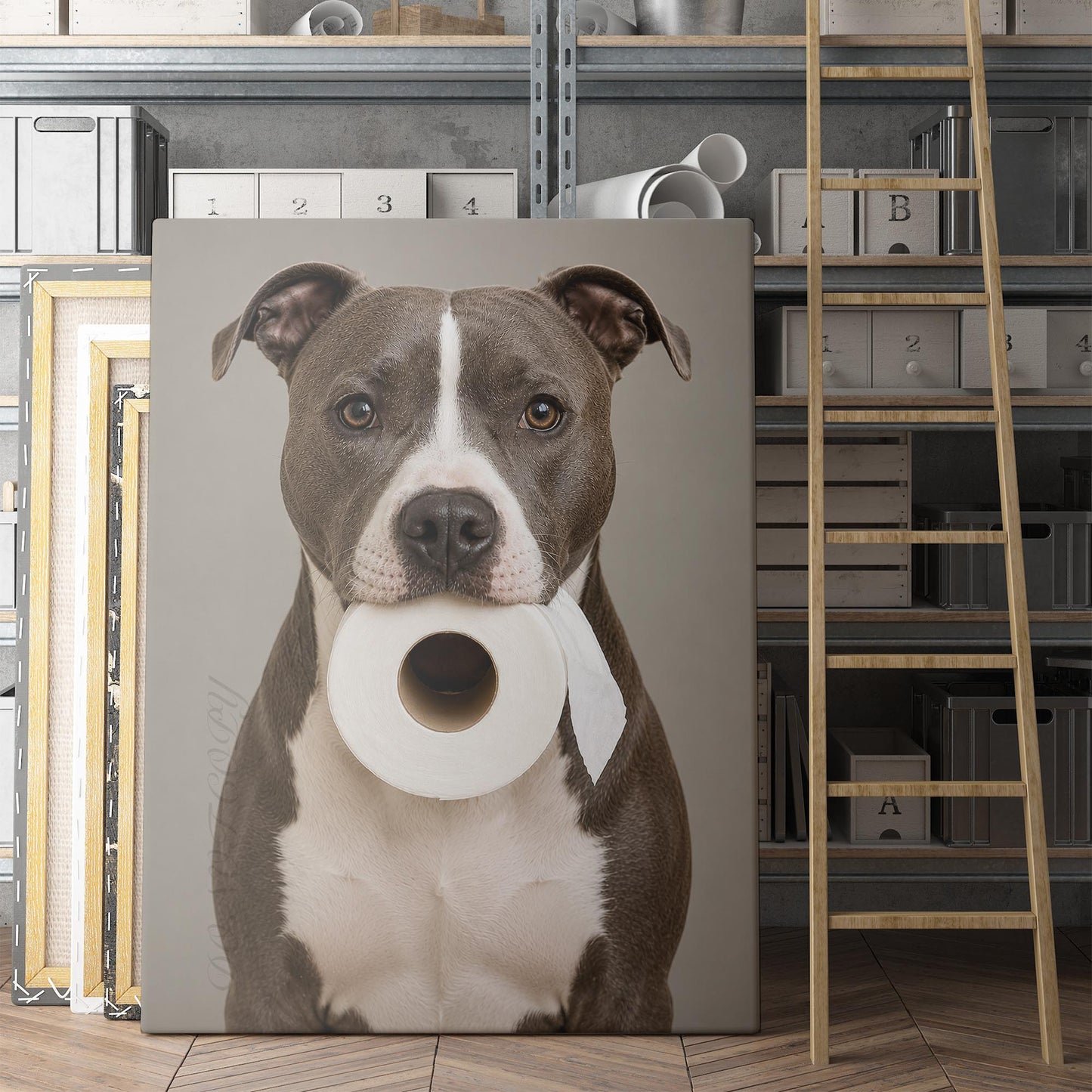 American Staffordshire Terrier Dog Toilet Paper