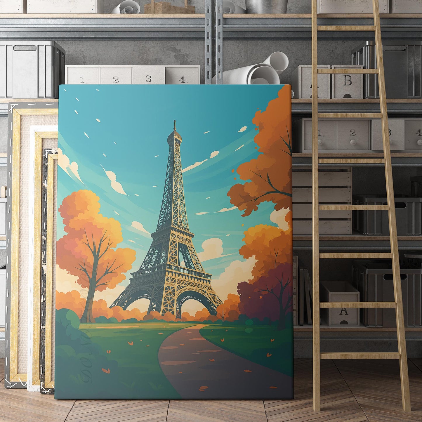 Paris France Vintage Travel Poster