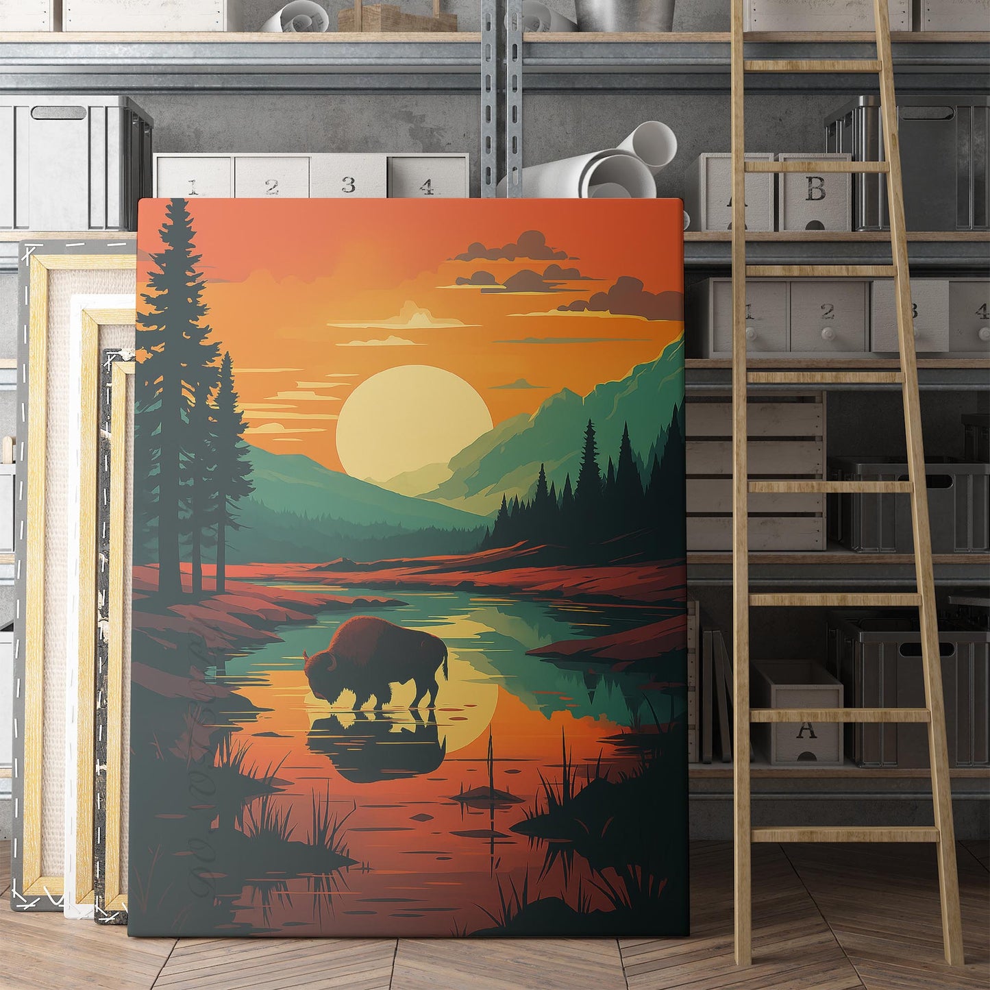 Yellowstone National Park Vintage Travel Poster