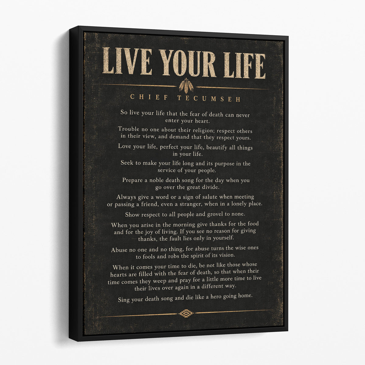 Live Your Life - Chief Tecumseh