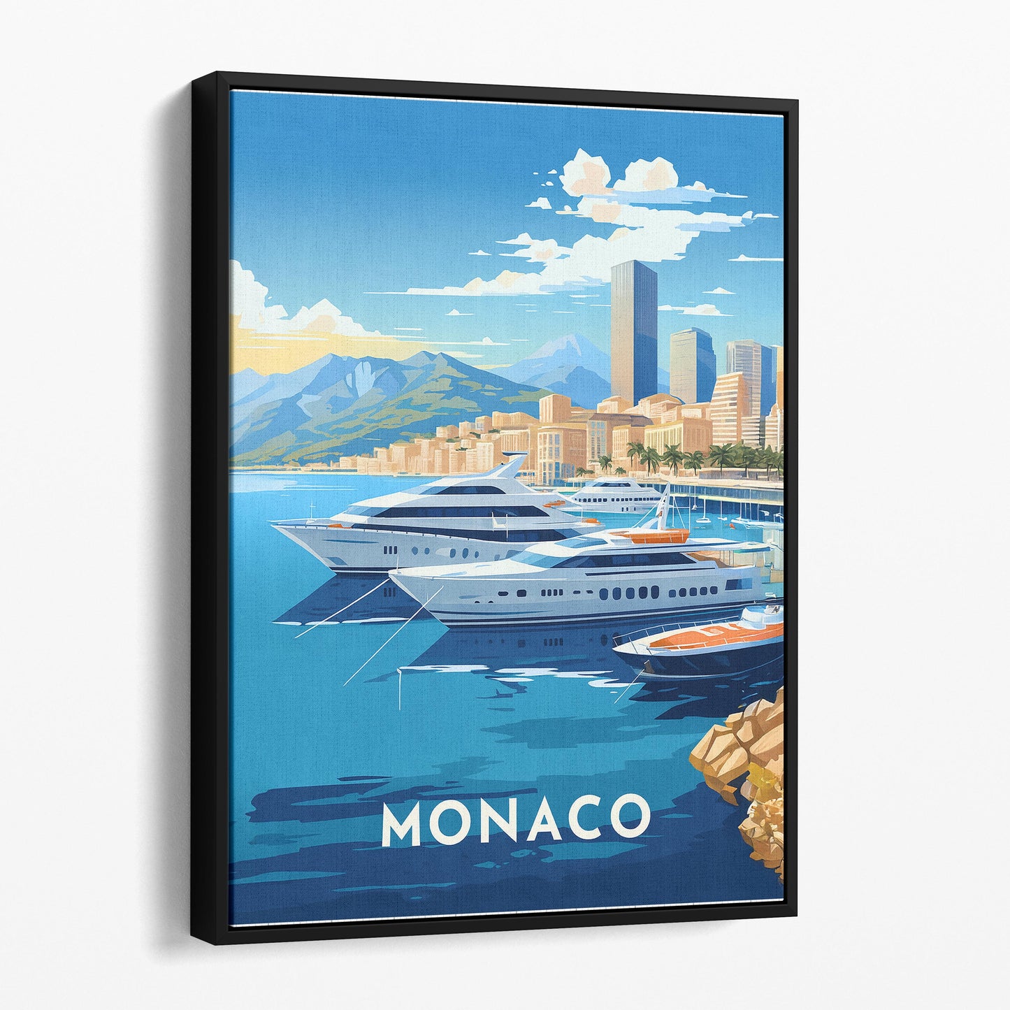 Monaco Vintage Travel Poster