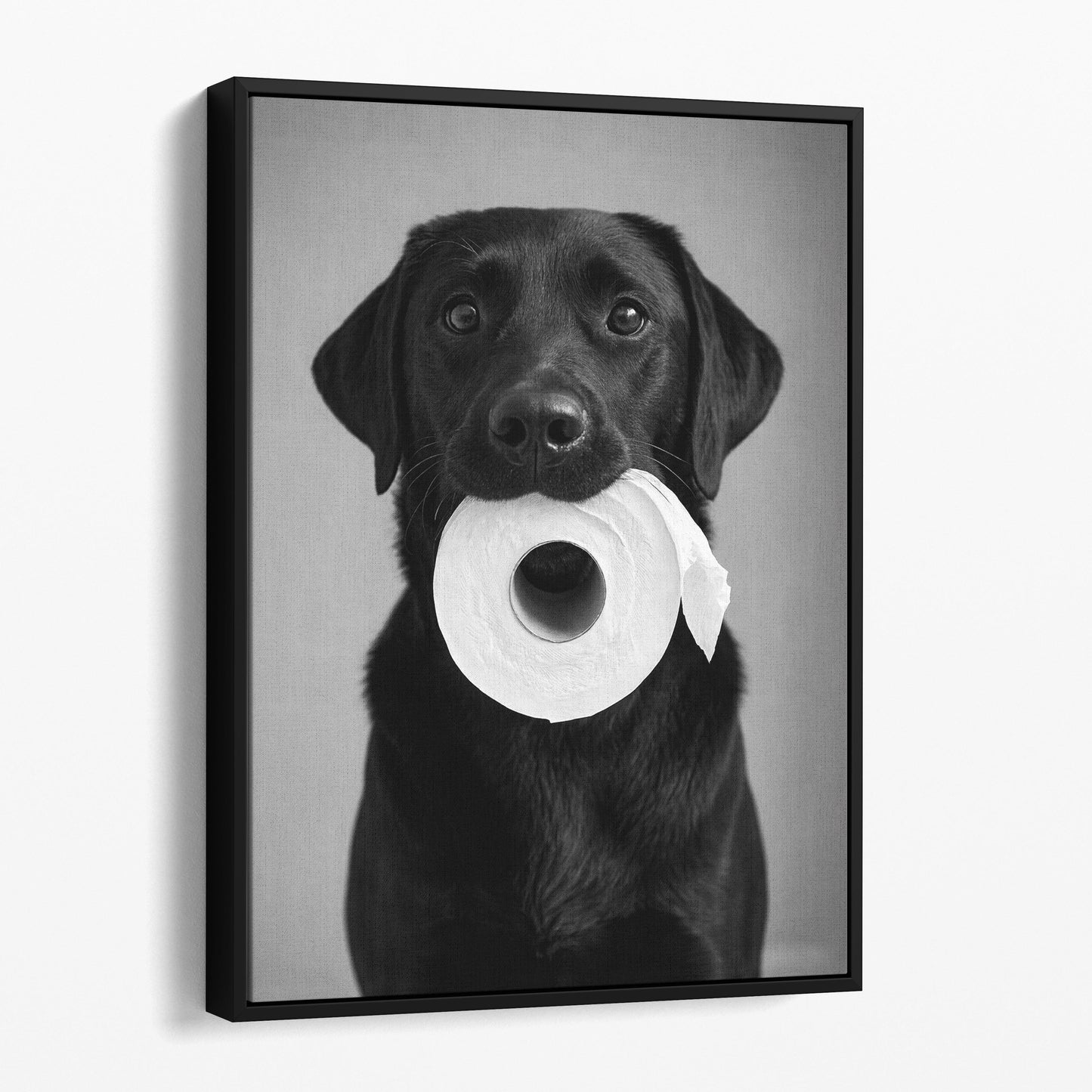 Black Labrador Dog Toilet Paper