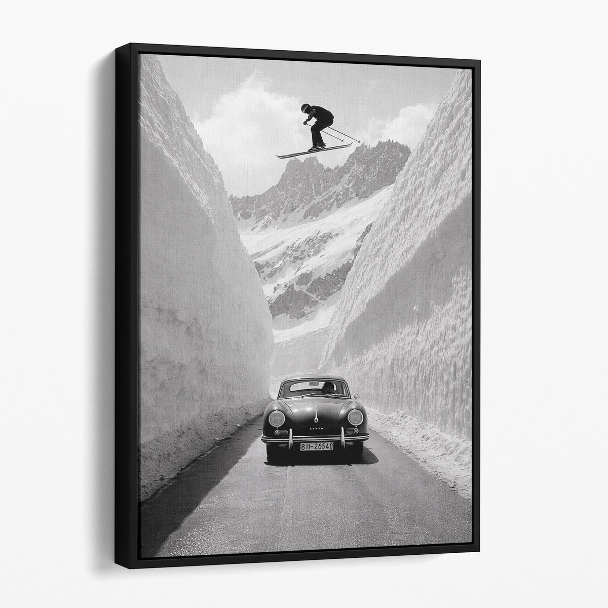 Skiing Over A Sports Car